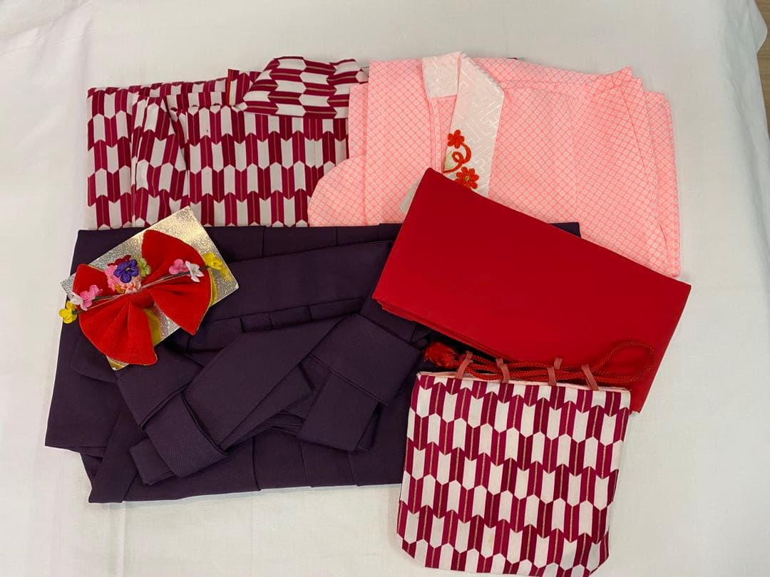 3歳　矢絣袴6点セット