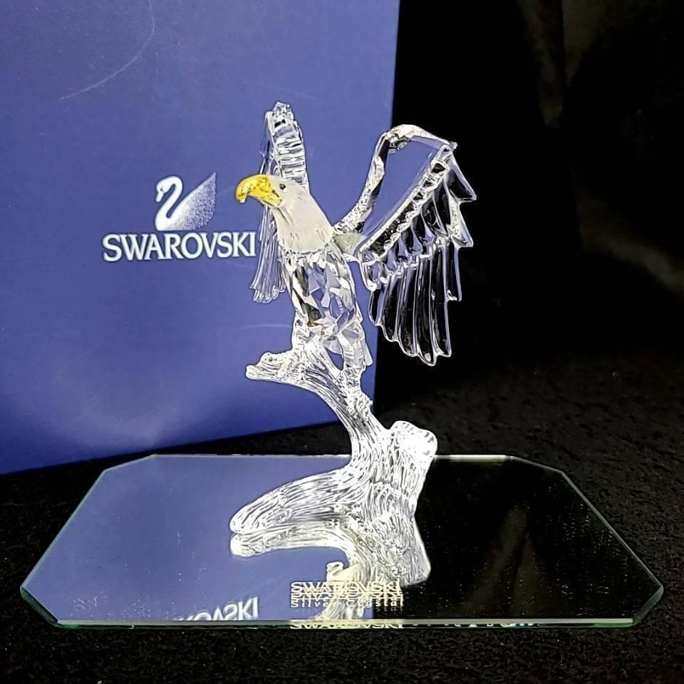 ○未使用級◇スワロフスキー ハクトウワシ 置物 フィギュリン 箱つき 0