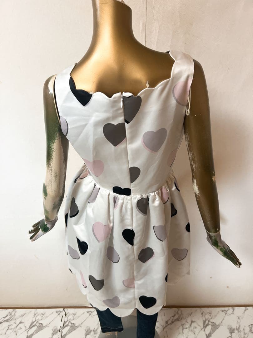 ☘️T19721☘️Milk ハート柄 総柄 ノースリーブ ワンピース - メルカリ