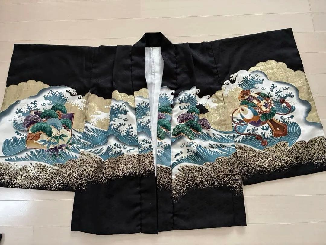 七五三 着物セット 波と鶴の柄