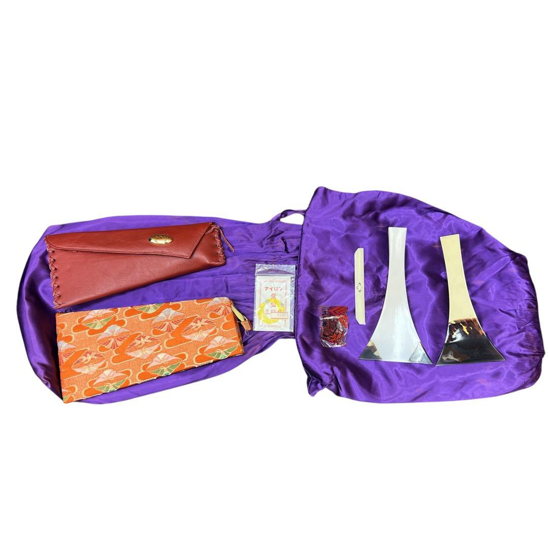 地唄三味線　中棹　 東さわり　高級　べっ甲　鼈甲　撥 バチ　地唄　ジャンク