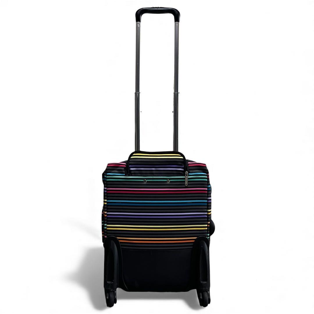 レア レスポートサック キャリーケース 4輪 マルチストライプ ブラック