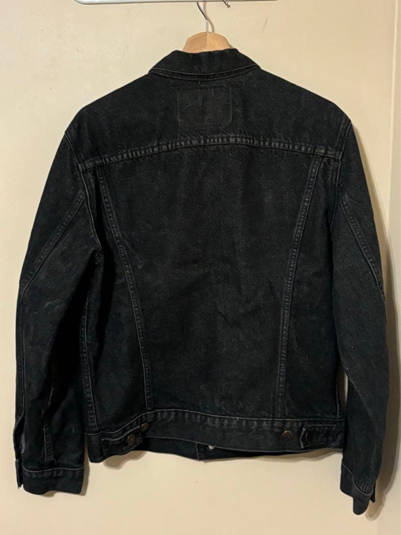 【希少】90s Levi's 75505先染めブラックデニムジャケット 40