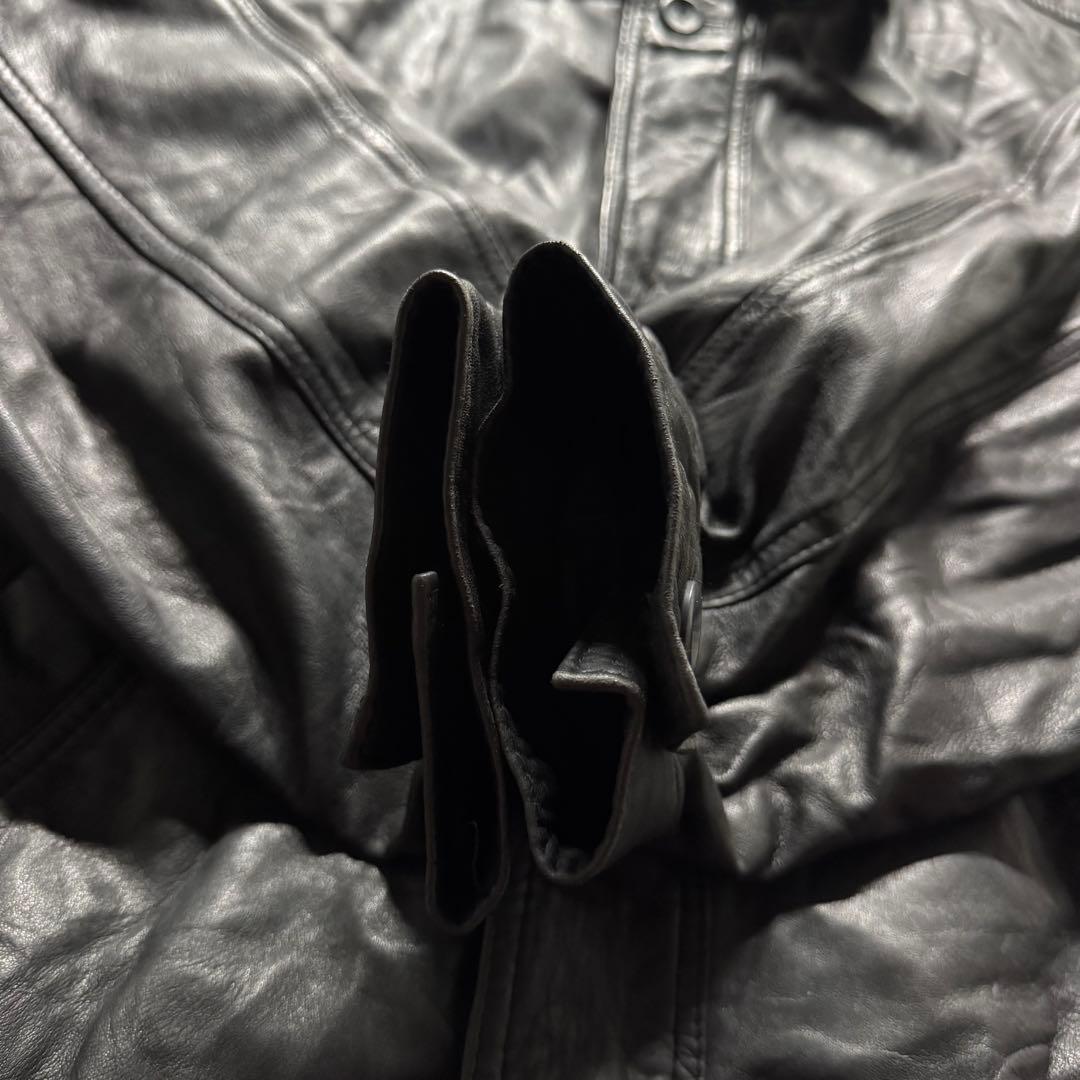 【80s vintage】フライトジャケット　A-2 ボンバー　本革　短丈　黒