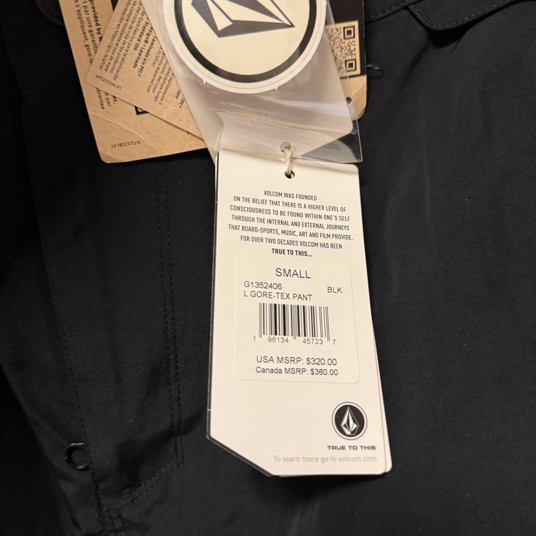【新品タグ付き】VOLCOM GORE-TEX パンツ 黒　ブラック　日本L相当