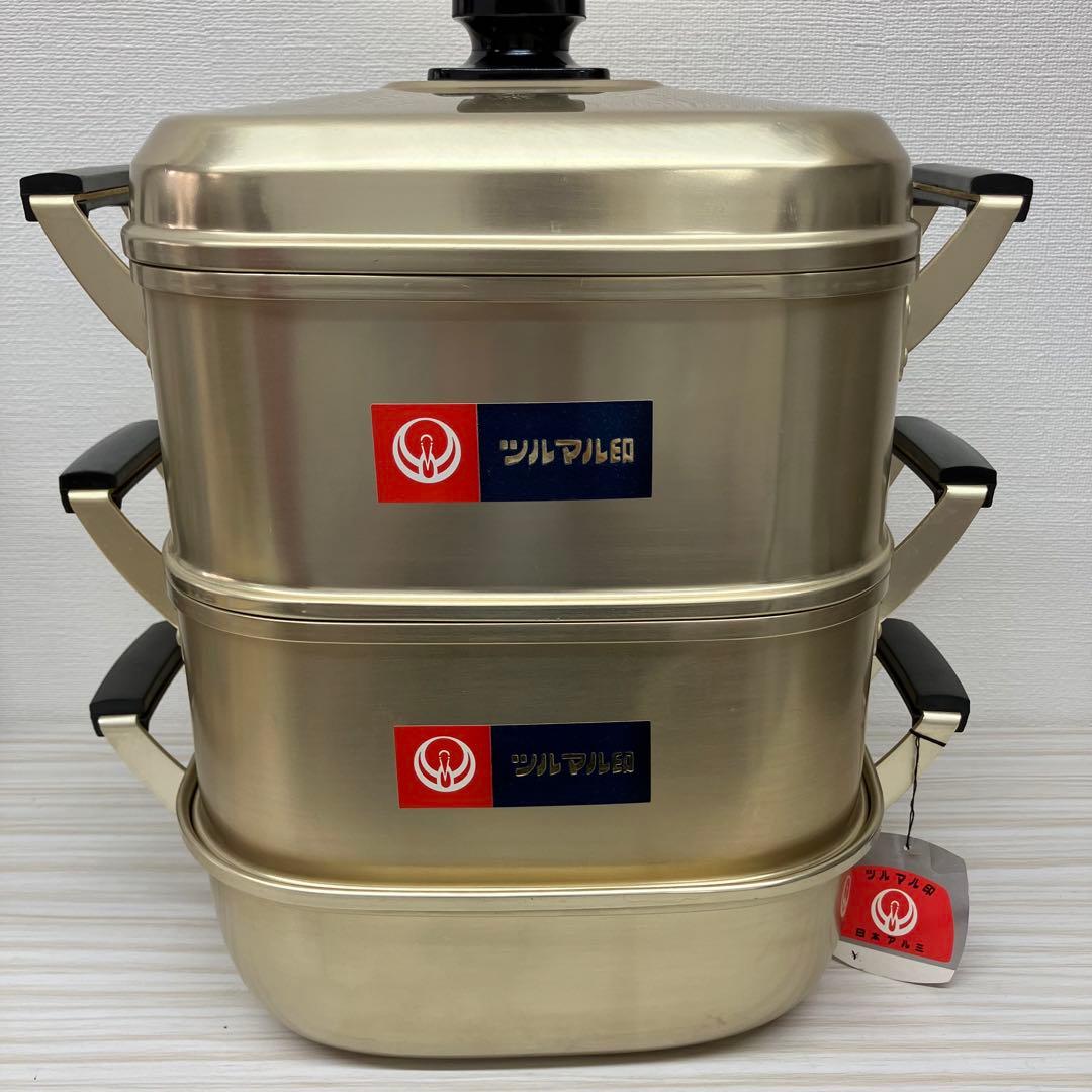 ツルマル印 蒸し器3段 24㎝ - メルカリ