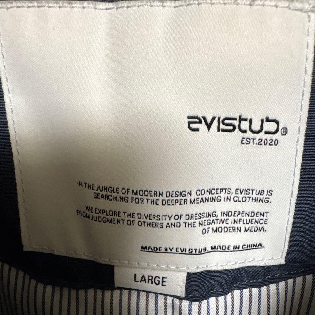 EVISTUB ステンカラーコート LARGE ダークブルー