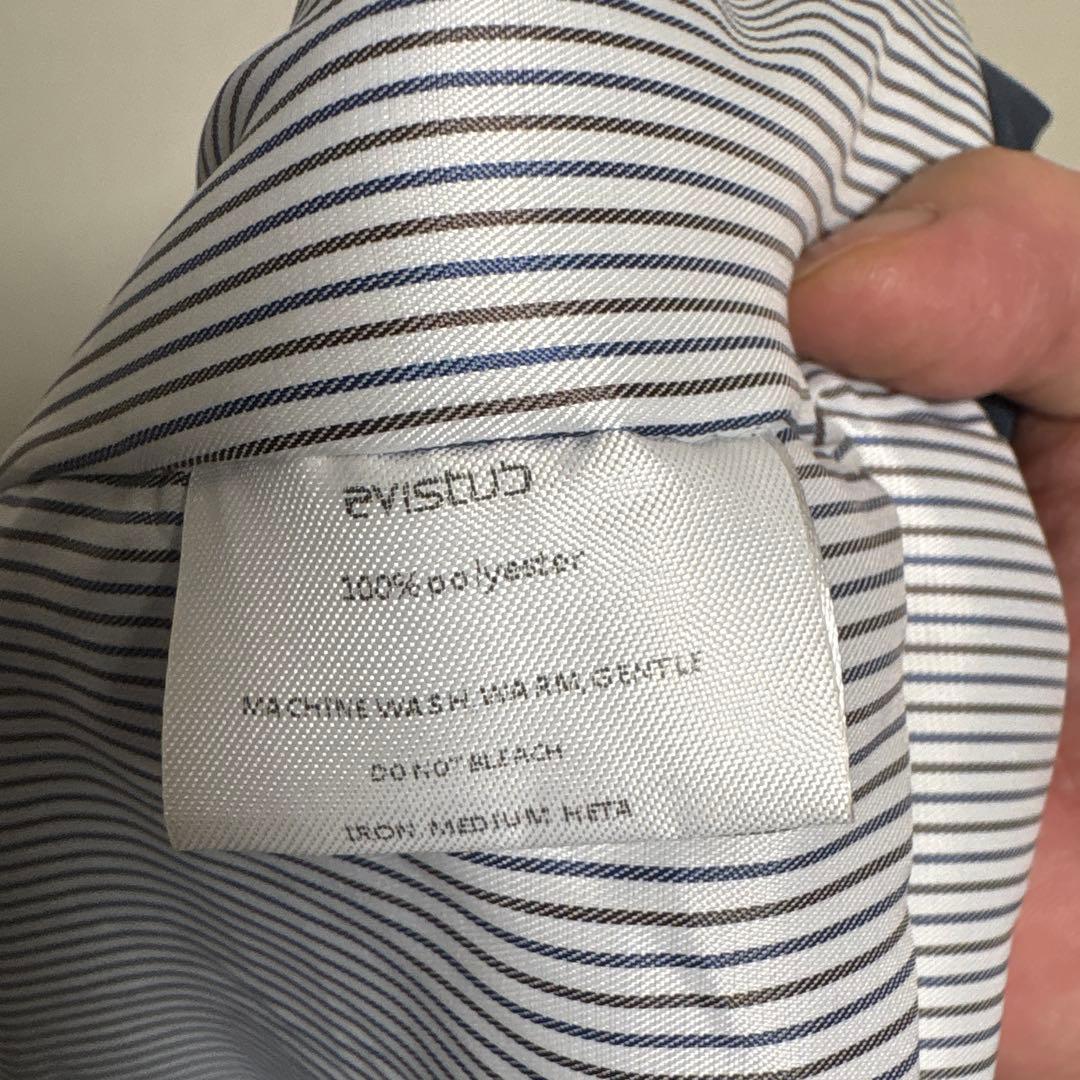 EVISTUB ステンカラーコート LARGE ダークブルー