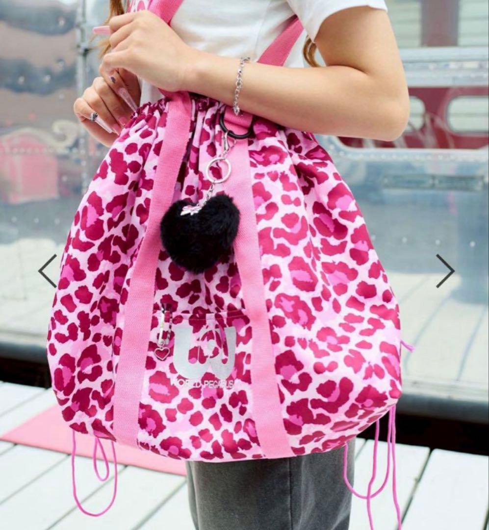 ワールドペガサス×SHRITAコラボ ナップサック ヒョウ柄 レオパード