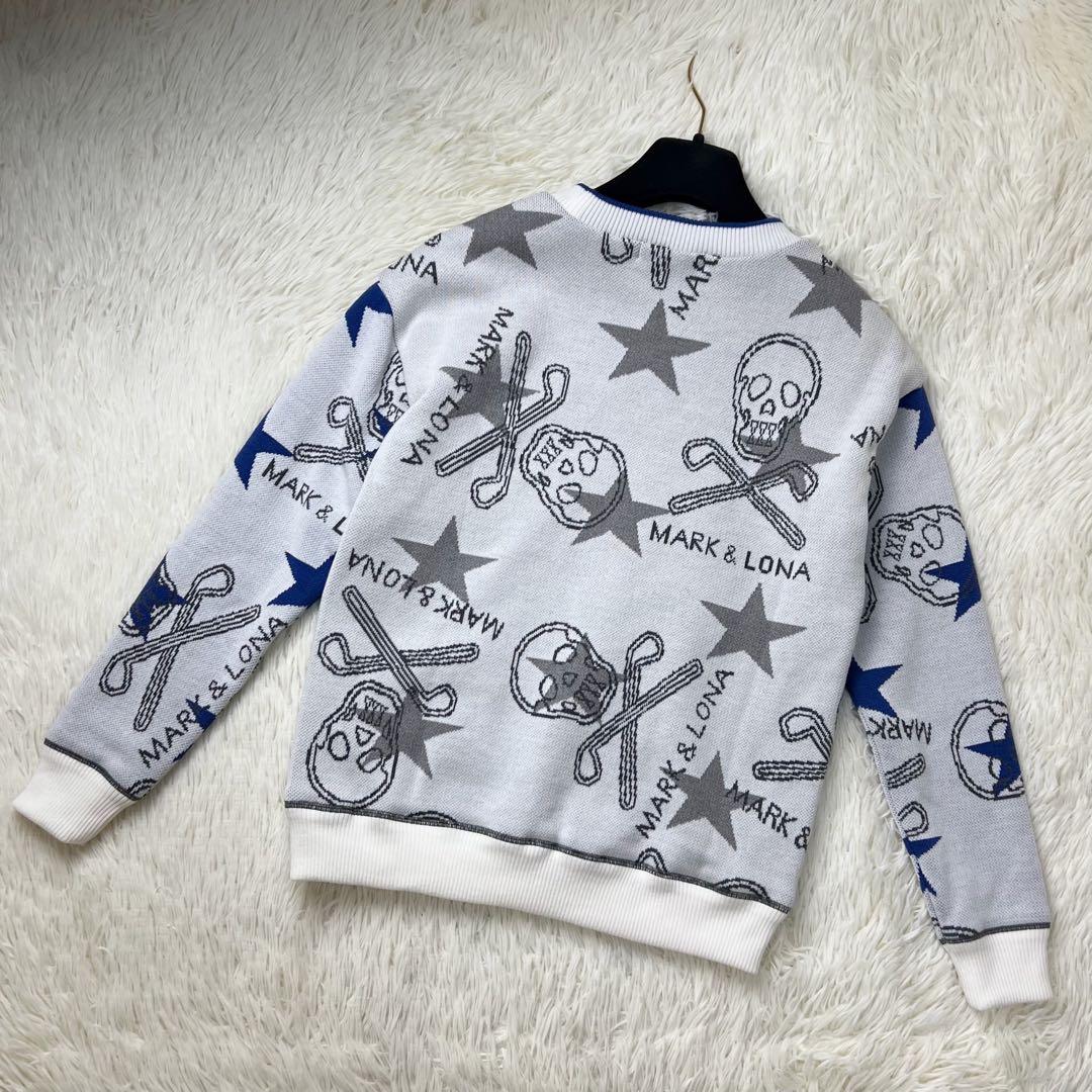 MARK & LONA マーク&ロナニットセーター薄手46 M 白