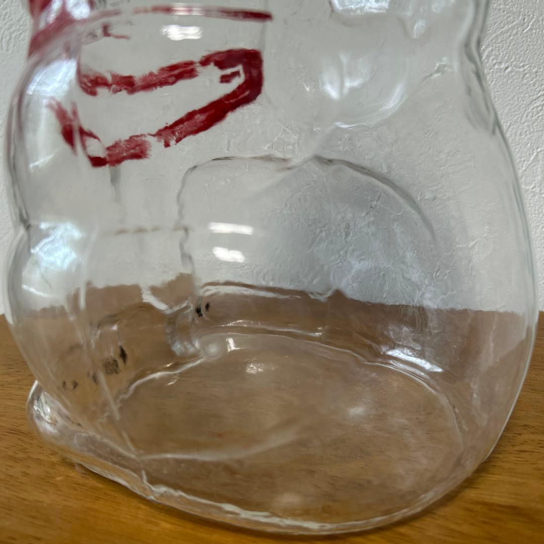 ガラス招き猫　菓子瓶　昭和レトロ 状態良品