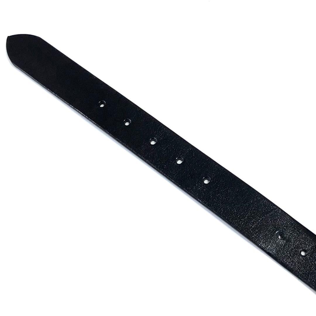 LEFIJE レフィエ 楕円バックルベルト 黒 イタリア製