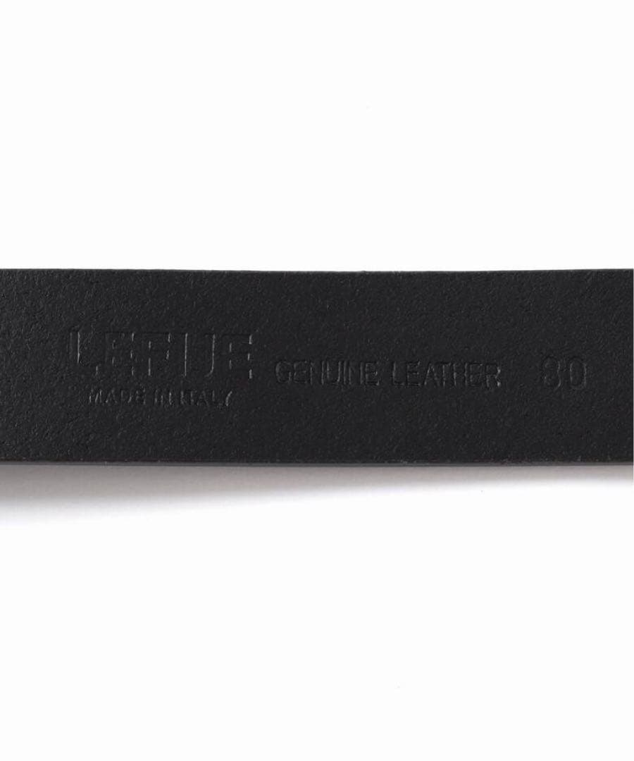 LEFIJE レフィエ 楕円バックルベルト 黒 イタリア製