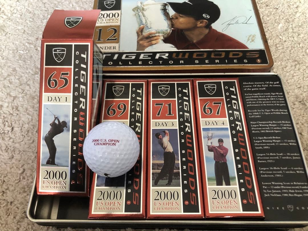 超希少タイガーウッズ優勝記念ボール ”タイガースラム”（4大メジャー4