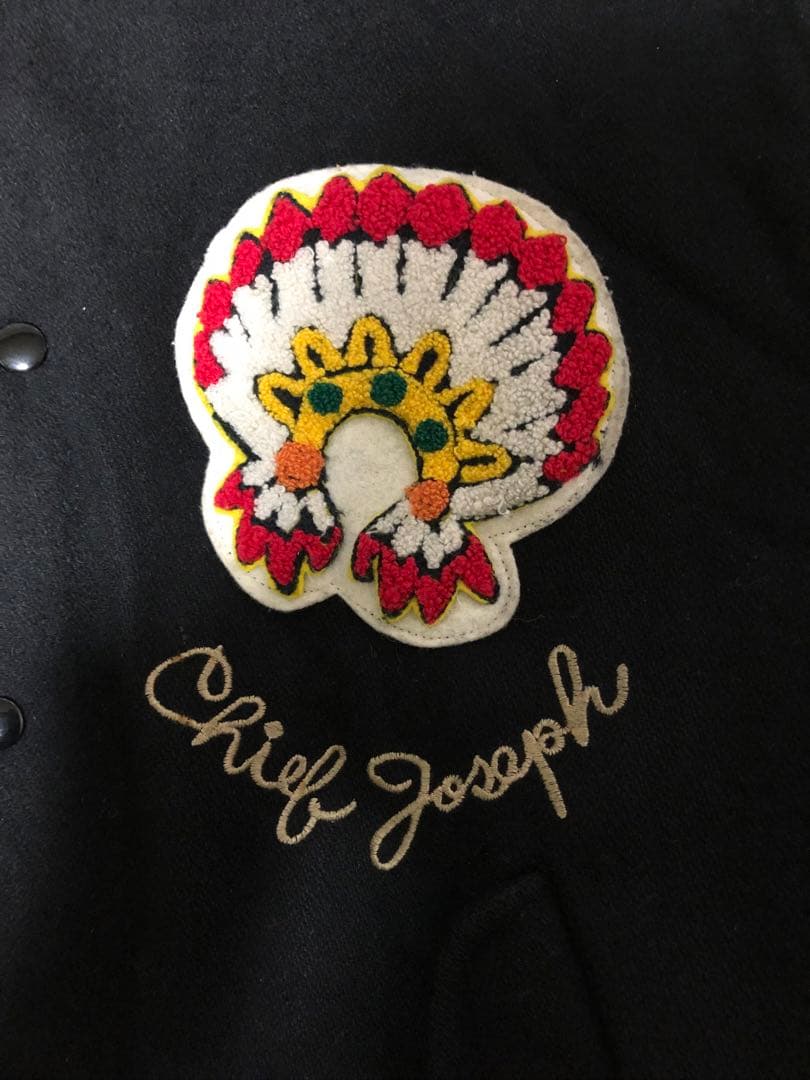 80s ヴィンテージ レザー スタジャン サガラ刺繍 CLACTON アメカジ