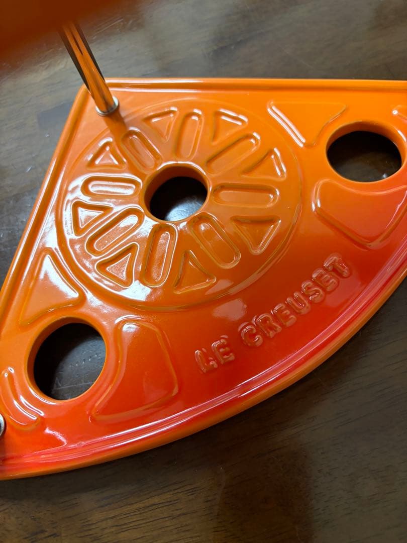 【chocoさま専用】ル・クルーゼ　ラムカンスタンド　オレンジ①