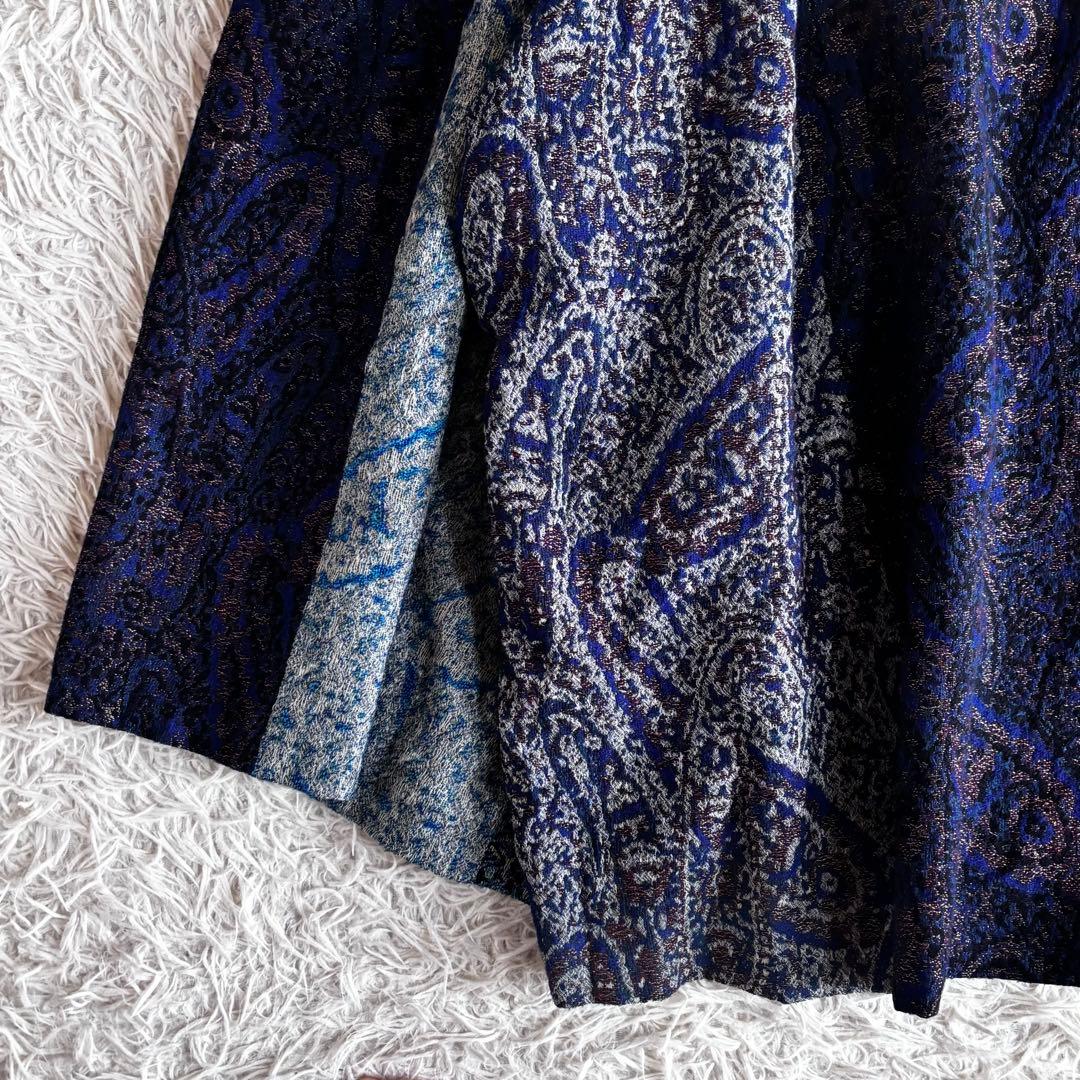 ワイズ ペイズリー ジャガード ワイドパンツ ガウチョ スカーチョ レア