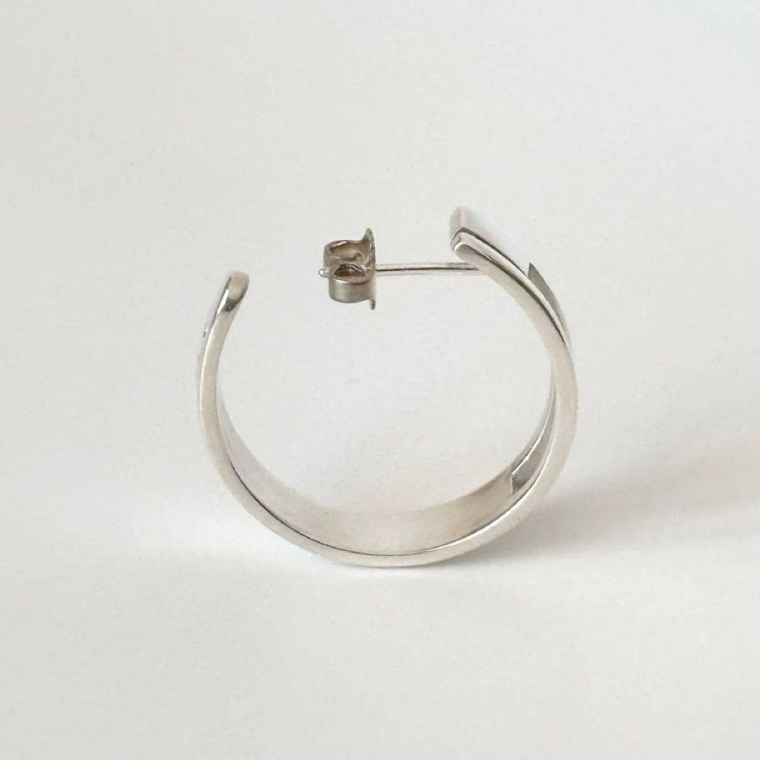 美品✨GUCCI グッチ ピアス Gロゴ フープ SV925 片耳 デカロゴ