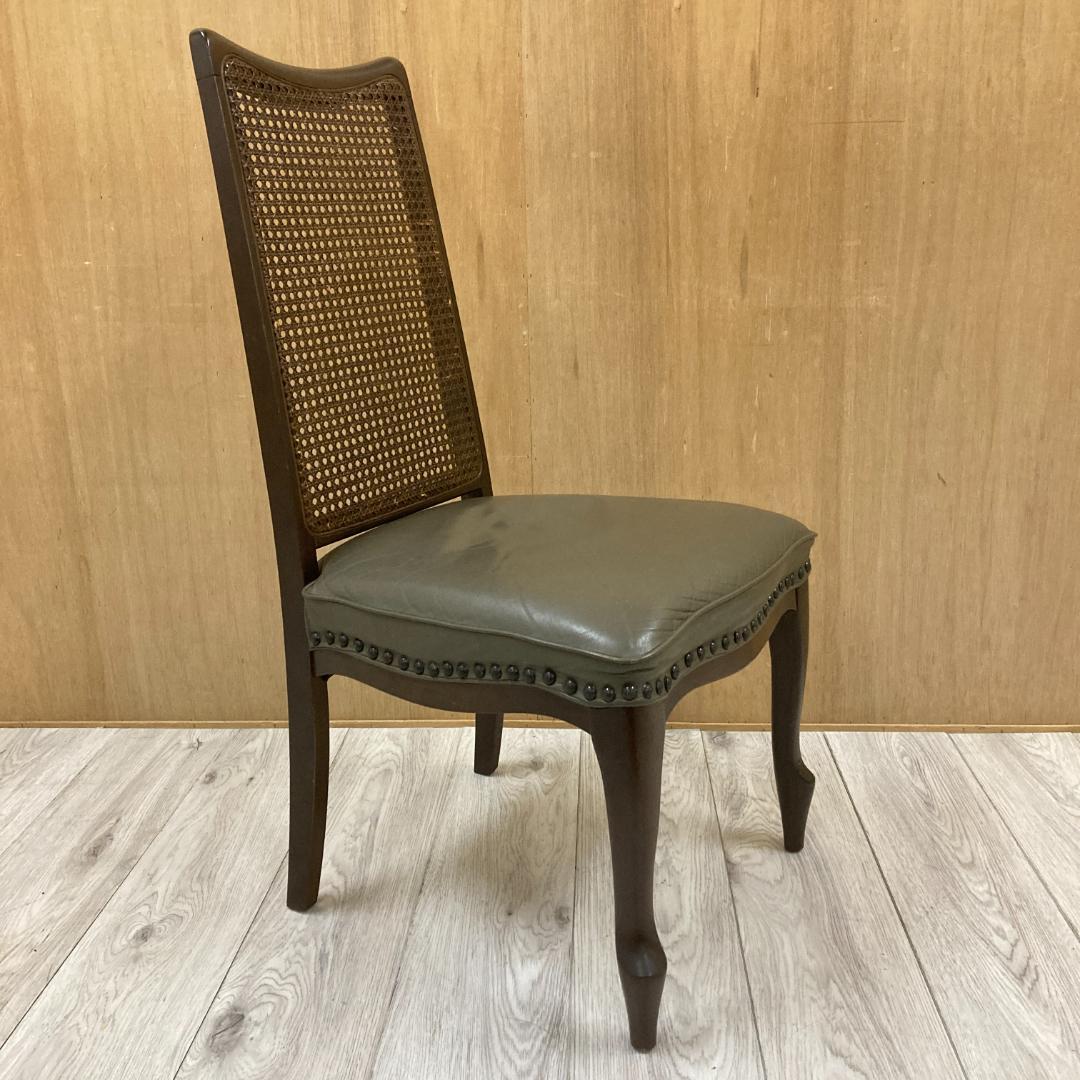 maruni マルニ ダイニングチェア ベルサイユ猫脚 籐 ハイバック④/④