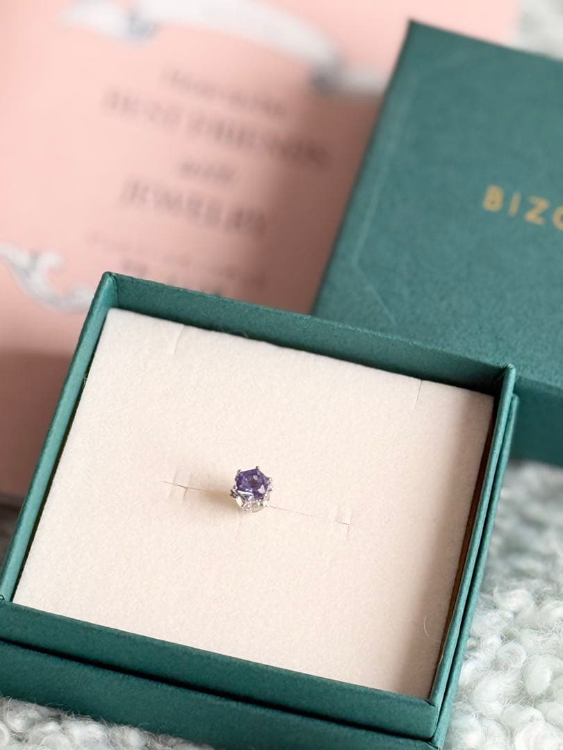 BIZOUXタンザナイト⭐︎ダイヤモンド⭐︎プラチナ900ピアス イル