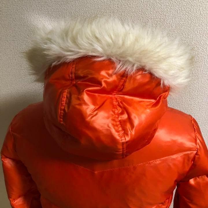 プーマ☆ダウン ダブルジップ ロングコート オレンジ Mサイズ - メルカリ