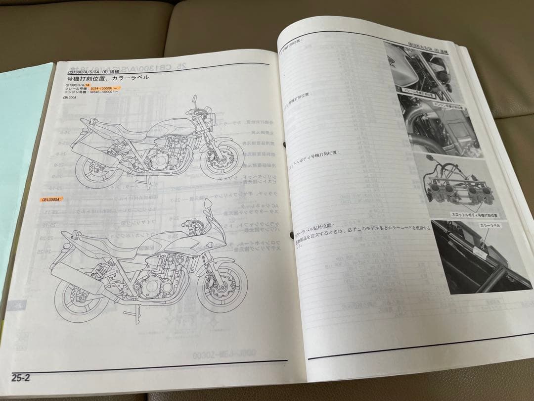 ホンダ CB1300 SF/スーパーボルドール　サービスマニュアル