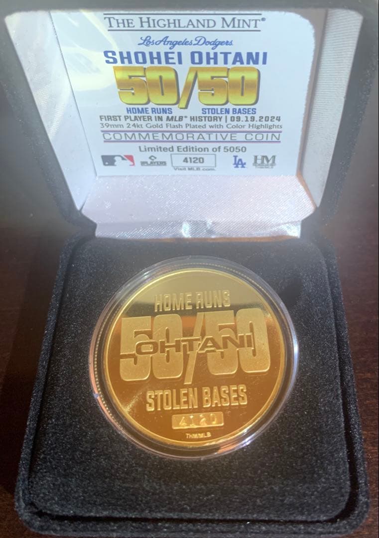 大谷翔平Shohei Ohtani 50/50 記念ゴールド　#4120