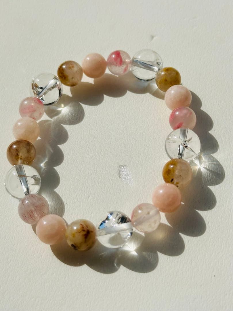 ユニドロブレスレットピンク系16センチ