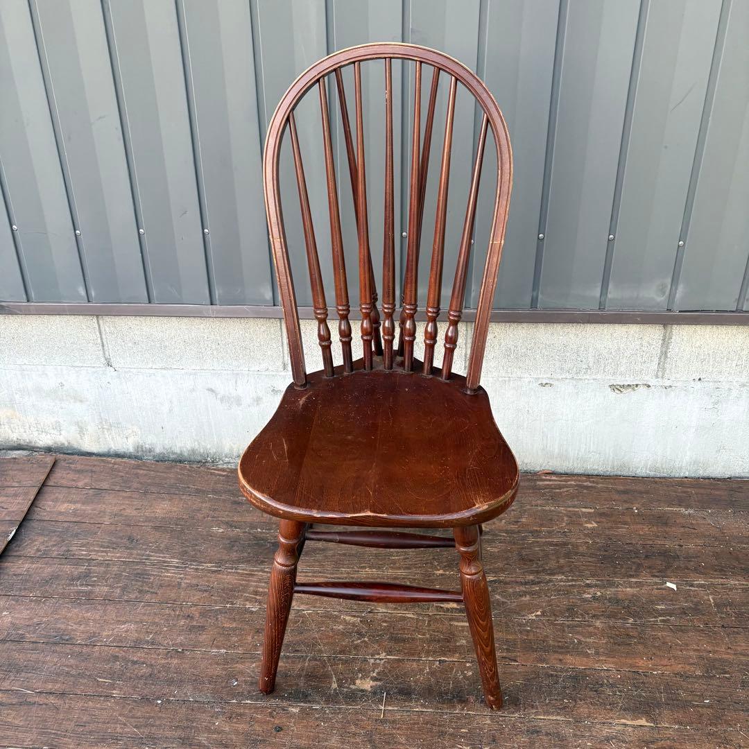 B4 昭和レトロ ウィンザーチェア 木製椅子 ナチュラル家具 古家具 ビンテージ