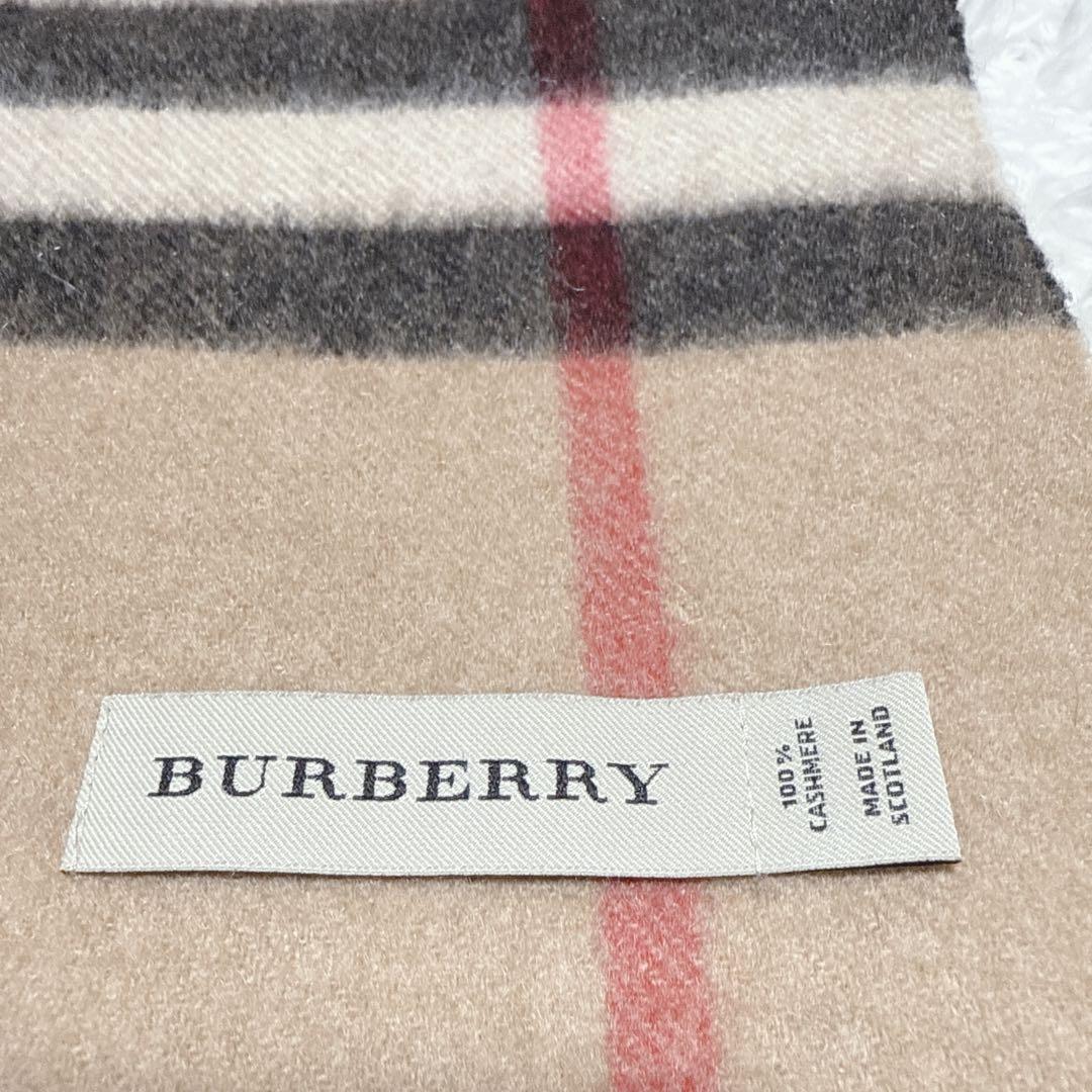 未使用級！BURBERRY メガチェック　マフラー　カシミヤ100% 近年モデル
