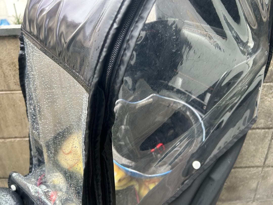 子ども乗せ自転車3人乗り　チャイルドシート　レインカバーセット