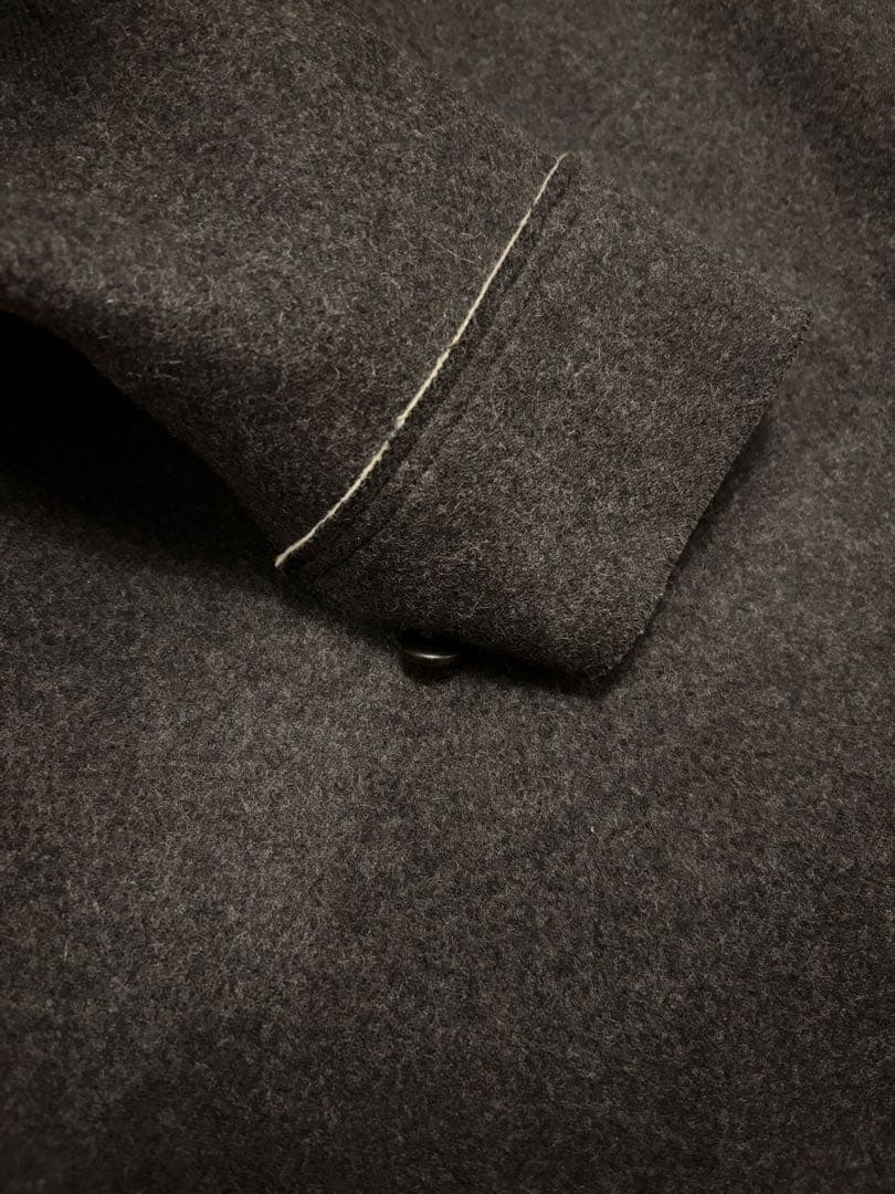 極美品 ETHOSENS エトセンス　ウールメルトン ジャケット　ダークグレー