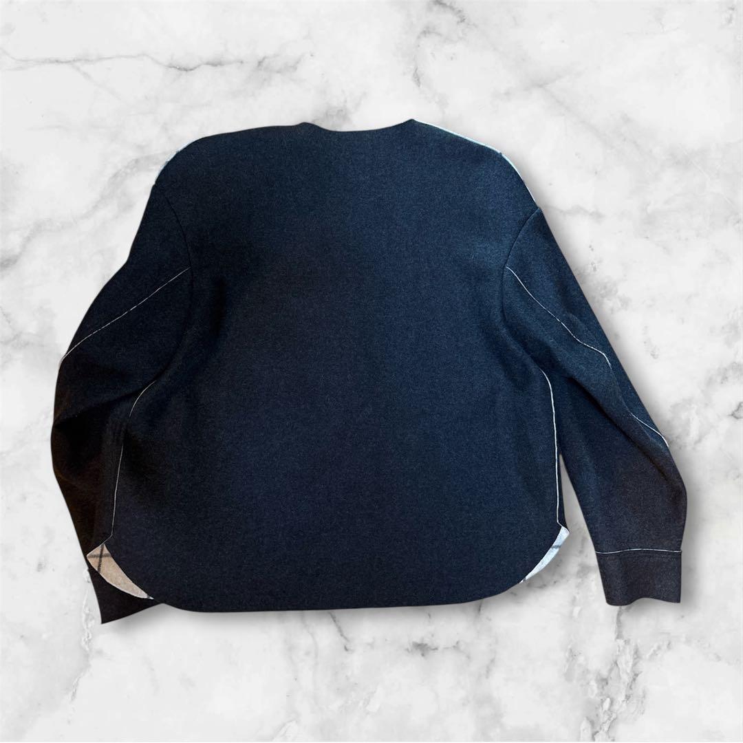 極美品 ETHOSENS エトセンス　ウールメルトン ジャケット　ダークグレー