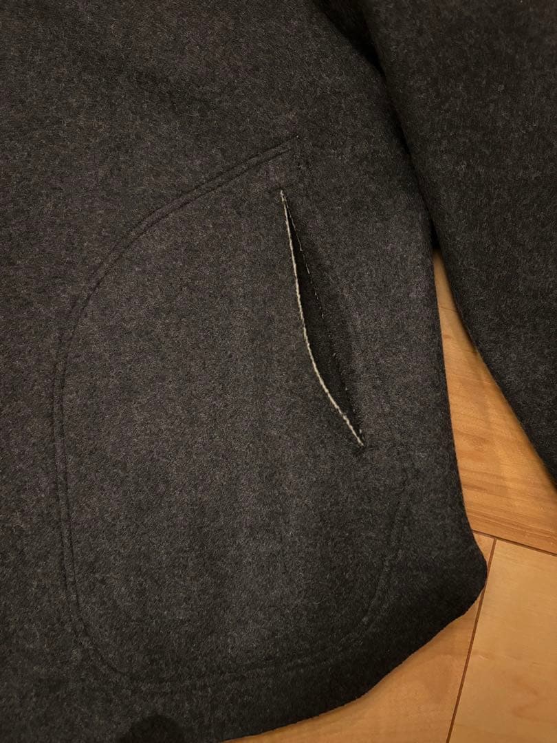 極美品 ETHOSENS エトセンス　ウールメルトン ジャケット　ダークグレー