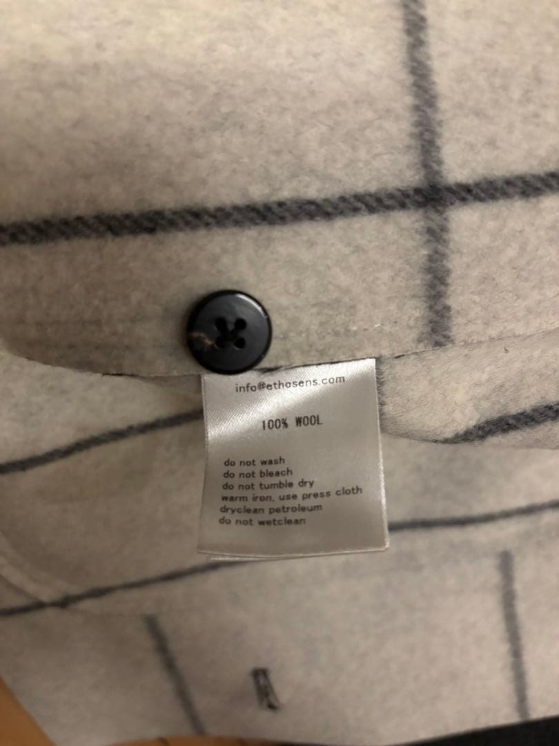 極美品 ETHOSENS エトセンス　ウールメルトン ジャケット　ダークグレー