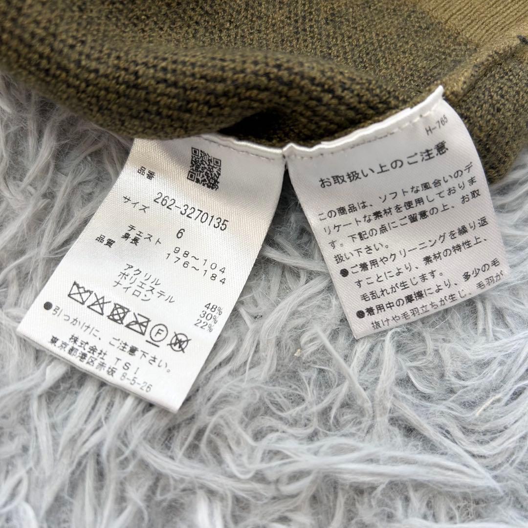 新品　ジャックバニー　ニット　セーター　クルーネック　カーキ　サイズ6