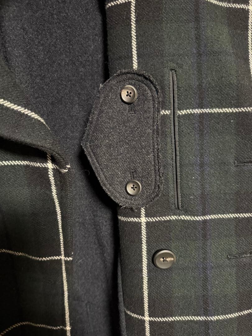 【サイズ7】sus-sous greatcoat BLACK WATCH