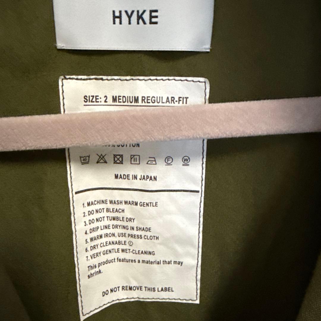 HYKE ハイクミリタリージャケット 2サイズ オリーブ コットン