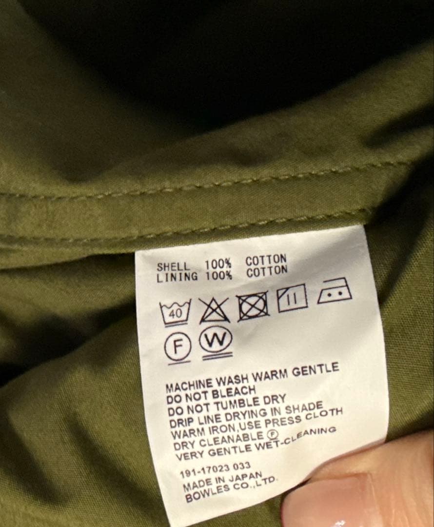 HYKE ハイクミリタリージャケット 2サイズ オリーブ コットン