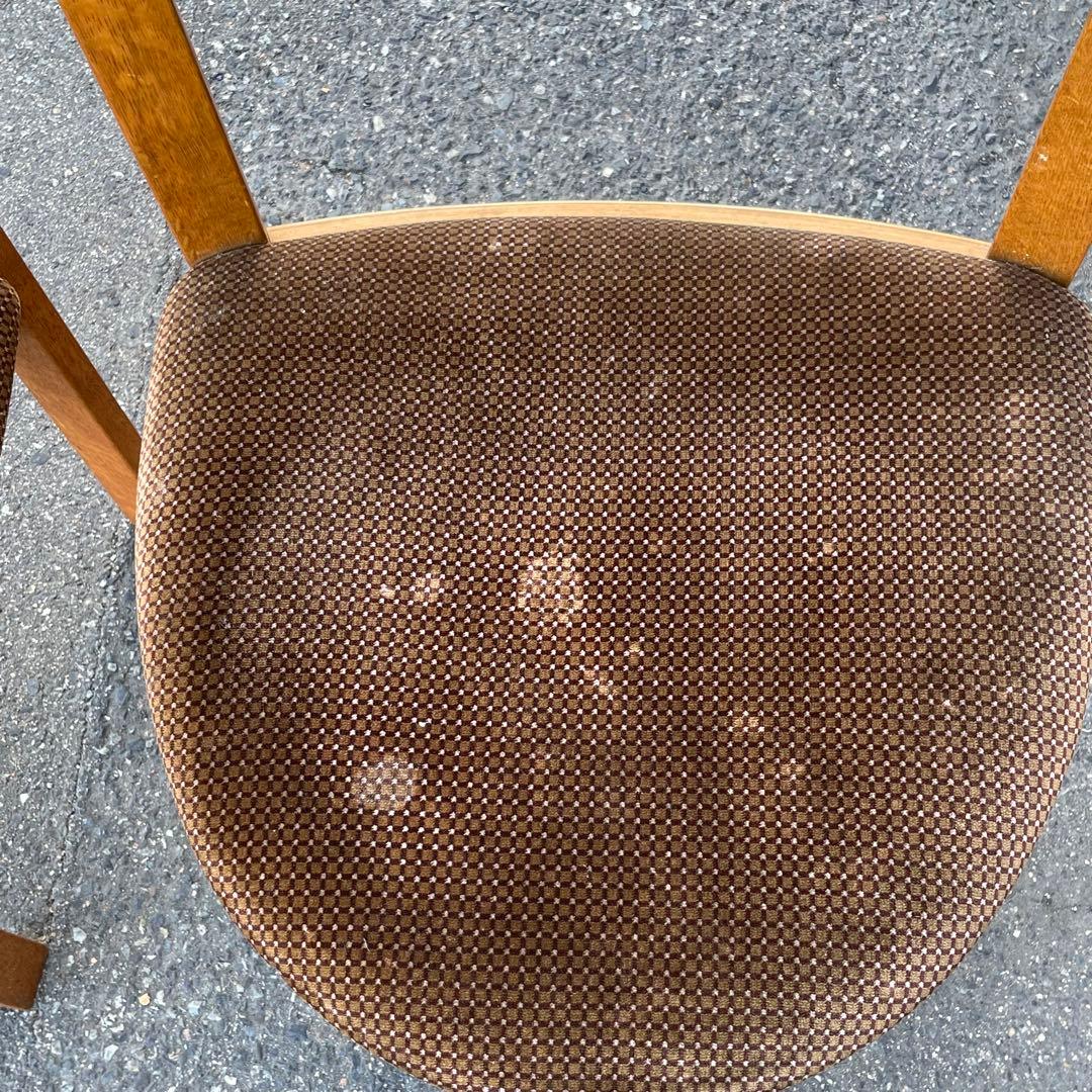 ① 天童木工　TENDO ベロア素材　木製　椅子　2脚ダイニング　コレクション