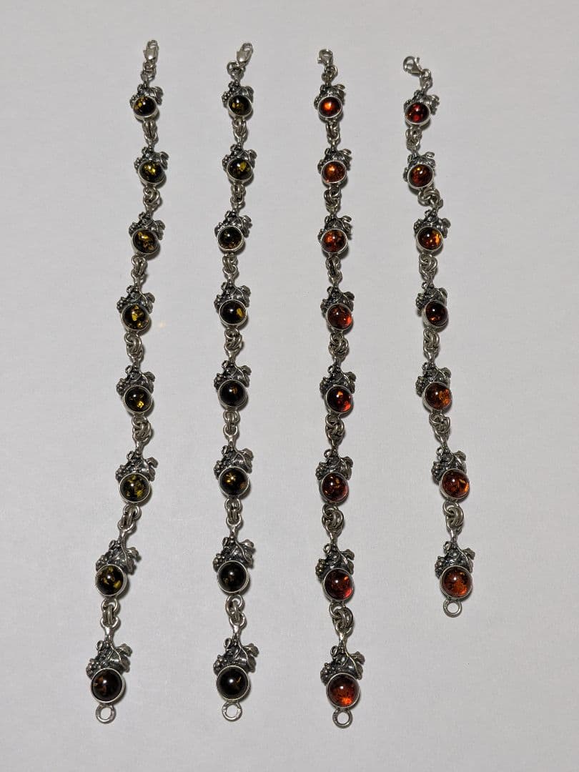 琥珀 ブレスレット シルバー 925 ヴィンテージ