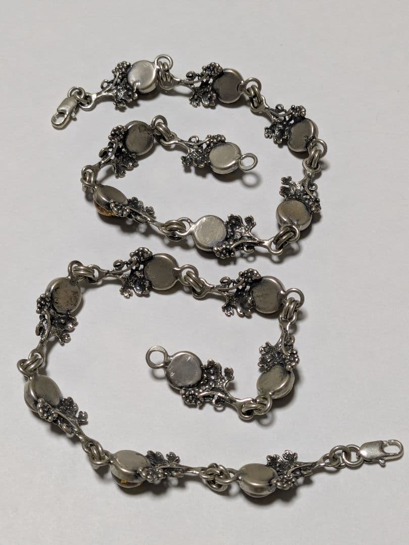 琥珀 ブレスレット シルバー 925 ヴィンテージ