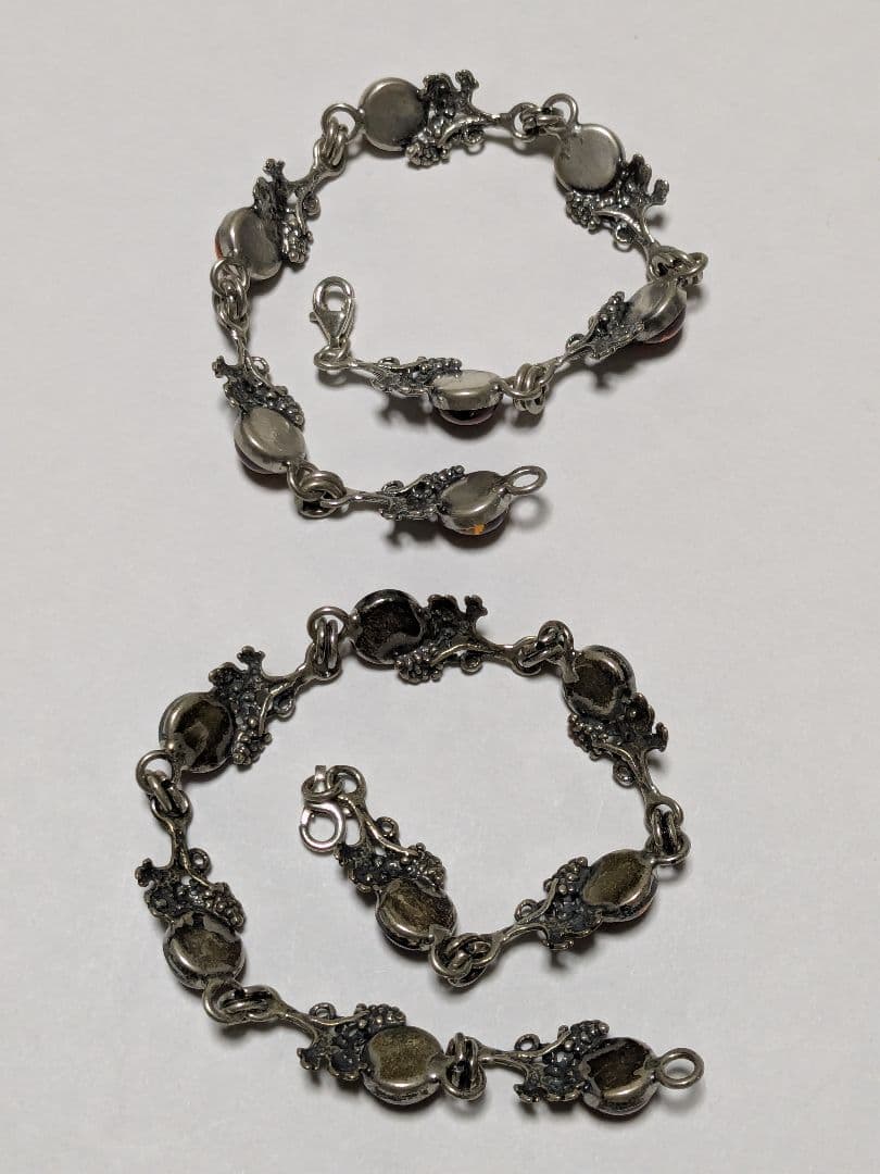 琥珀 ブレスレット シルバー 925 ヴィンテージ