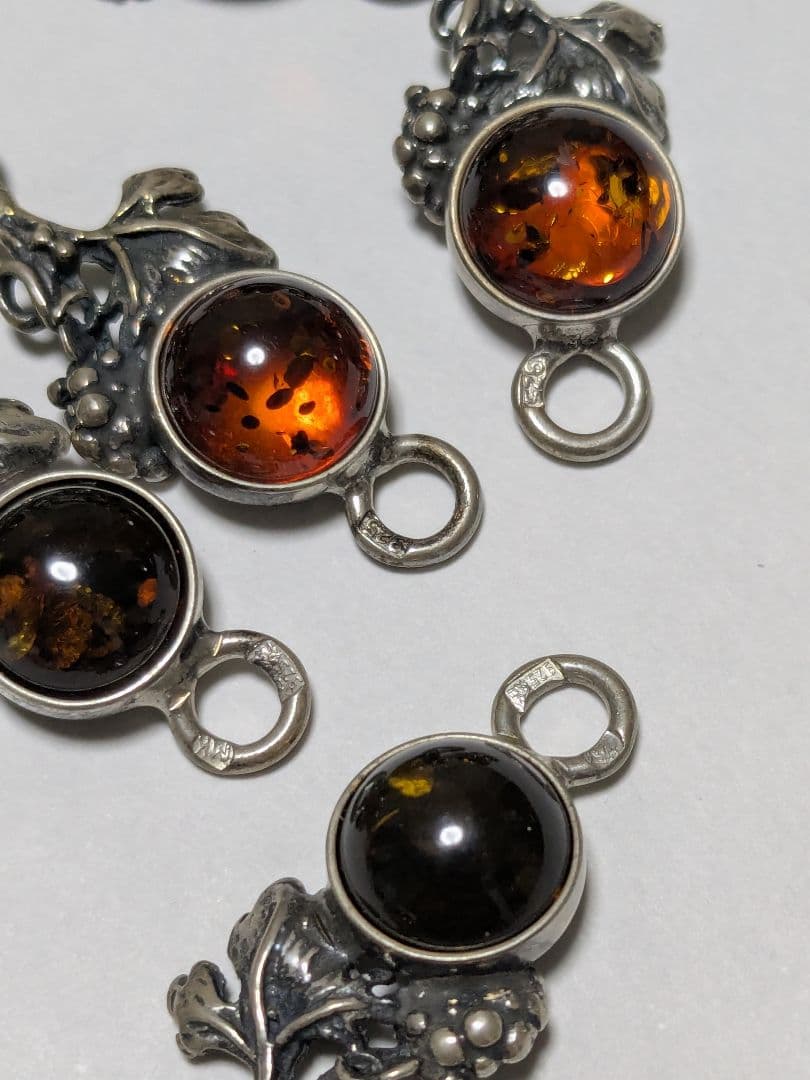 琥珀 ブレスレット シルバー 925 ヴィンテージ