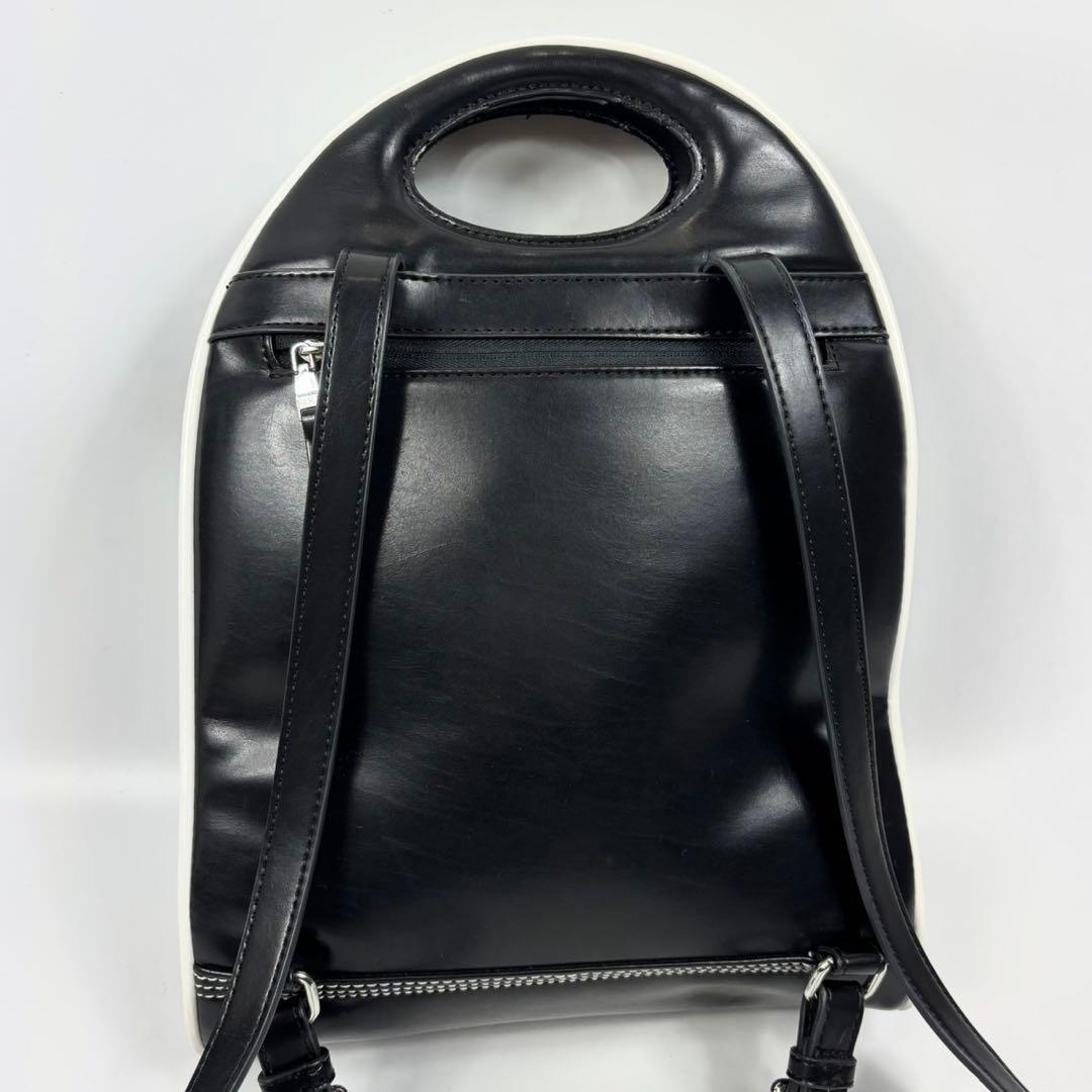 DIESEL ディーゼル メタルDロゴ ムーンバックパック リュック 黒 レザー