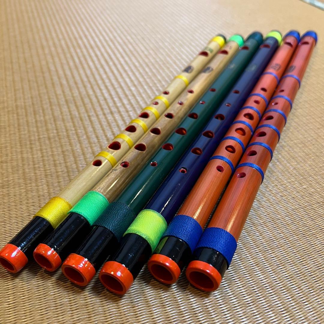 ※本日価格　天雅笛 各種6本まとめ売り（武田天雅作）篠笛 雅楽