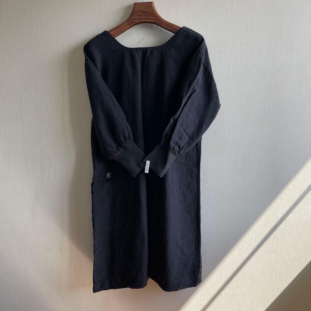 Kapok 割烹着2way ハウスワーキングコート1rd 濃紺 未使用