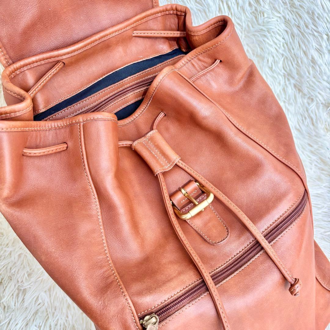 コーチ 0529 オールレザー バックパック ブラウン 大容量　 USA製