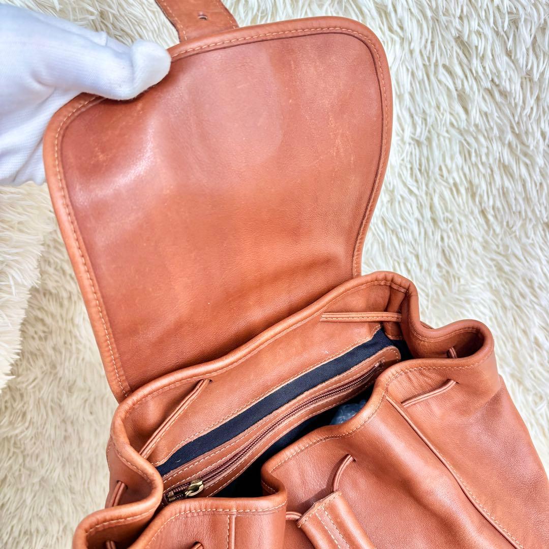 コーチ 0529 オールレザー バックパック ブラウン 大容量　 USA製