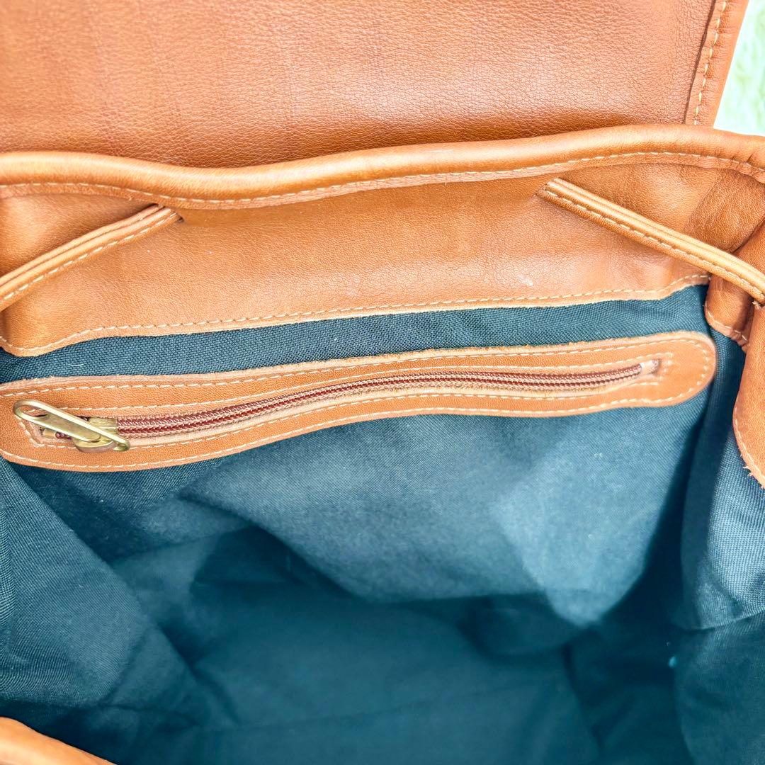 コーチ 0529 オールレザー バックパック ブラウン 大容量　 USA製